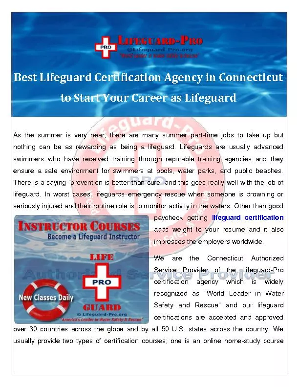 lifeguarding courses