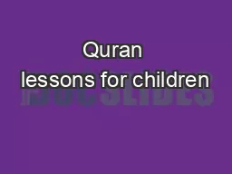 Quran lessons for children