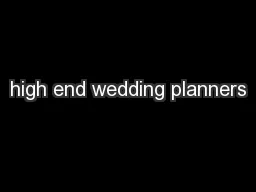high end wedding planners