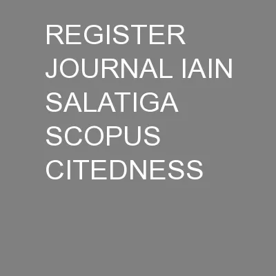 REGISTER JOURNAL IAIN SALATIGA  SCOPUS CITEDNESS