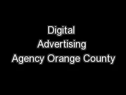 Digital Advertising Agency Orange County
