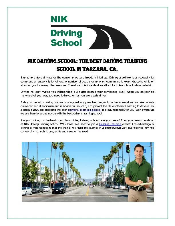 Driver's Training School