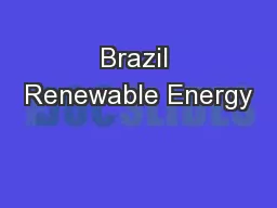 Brazil Renewable Energy