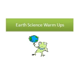 Earth Science Warm Ups Warm Up 1
