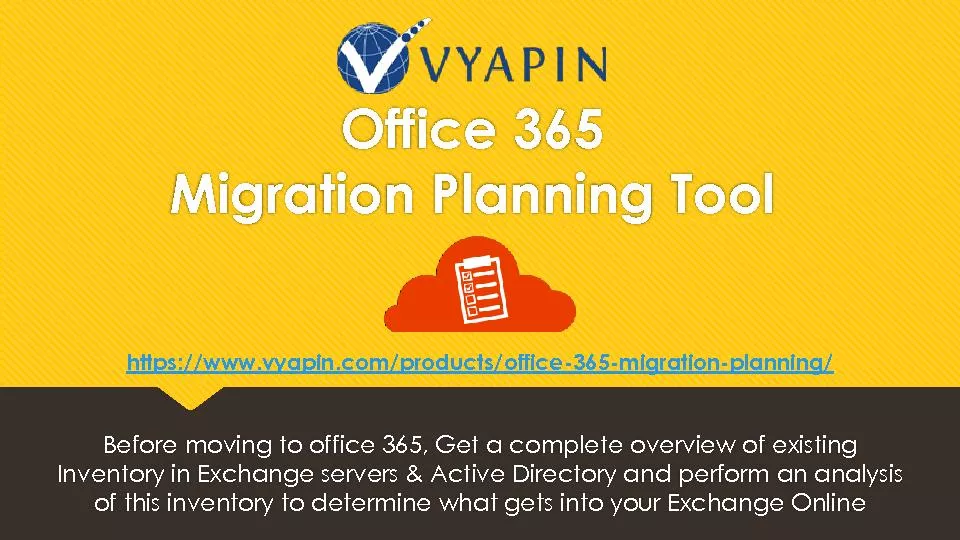Office 365 Migration Planning Tool