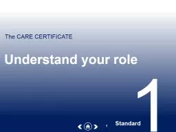 Understand your role Standard