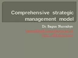 Comprehensive strategic management model