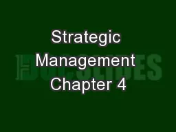 Strategic Management Chapter 4
