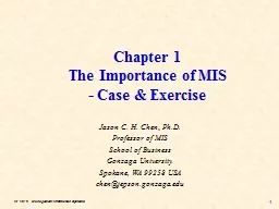 Chapter 1 The Importance of