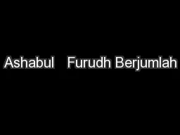 Ashabul   Furudh Berjumlah