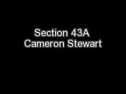 Section 43A Cameron Stewart