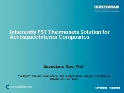 Inherently FST Thermosets Solution for Aerospace Interior Composites