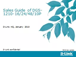 Sales Guide of DGS-1210-16/24/48/10P