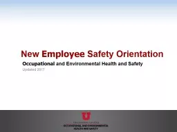 New  Employee  Safety Orientation