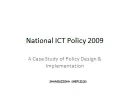 National ICT Policy 2009