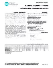 USB Battery Charger Detectors MAXEMAXAE  Rev   Orderin