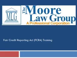 Fair Credit Reporting Act (FCRA) Training