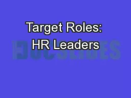Target Roles: HR Leaders