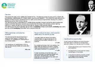 Overview The context for study is Eric Liddell and Cha
