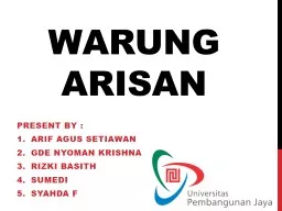 Warung Arisan Present by :