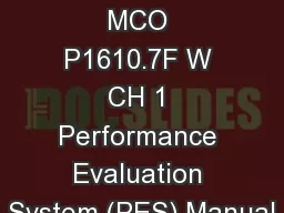 FitRepping  101 Sources MCO P1610.7F W CH 1 Performance Evaluation System (PES) Manual