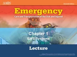 Chapter 1 EMS Systems National EMS Education Standard Competencies