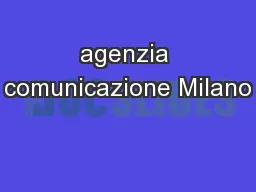 agenzia comunicazione Milano