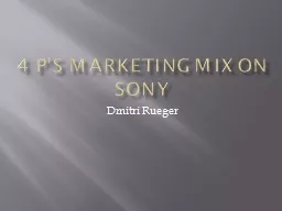 4 P’s Marketing Mix on Sony