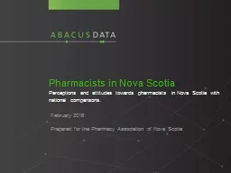 Pharmacists in  Nova Scotia