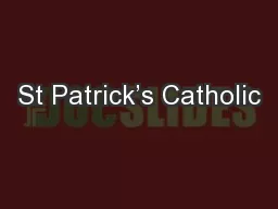 St Patrick’s Catholic