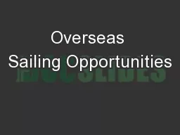 Overseas Sailing Opportunities