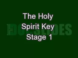 The Holy Spirit Key Stage 1