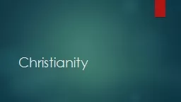 Christianity  A New Religion