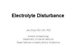 Electrolyte   Disturbance