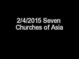 2/4/2015 Seven Churches of Asia