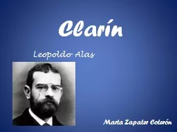 Clarín Leopoldo Alas Marta Zapater Coterón
