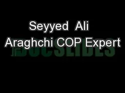 Seyyed  Ali  Araghchi COP Expert
