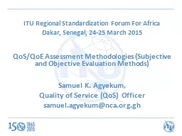 ITU Regional  Standardization Forum For Africa