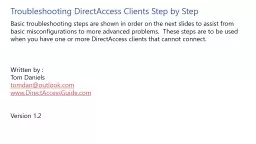 Troubleshooting  DirectAccess