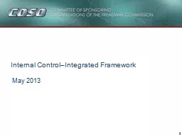 May 2013 Internal Control–Integrated Framework
