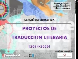 PROYECTOS DE  TRADUCCIÓN LITERARIA (2014-2020)