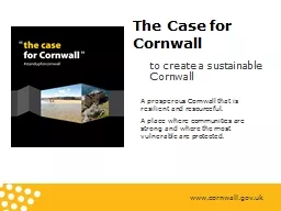 The Case for Cornwall to create a sustainable