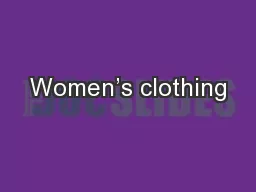 PPT-Women’s clothing