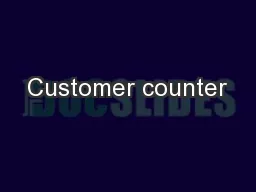Customer counter