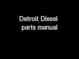 Detroit Diesel parts manual