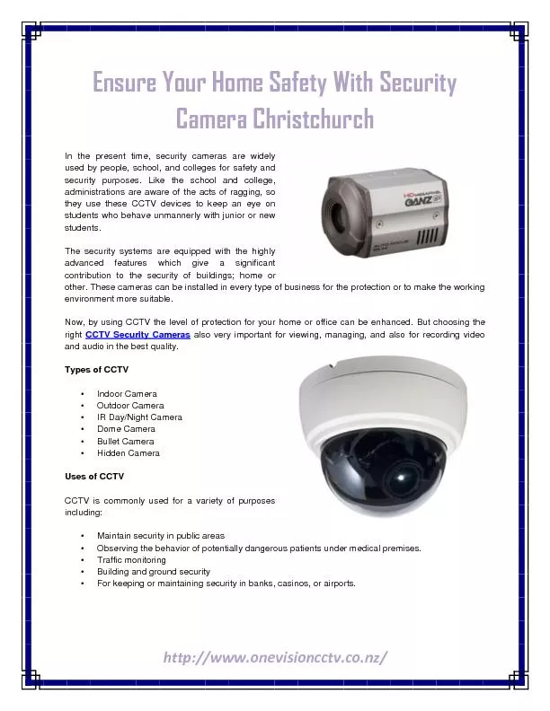 Surveillance Cameras Christchurch