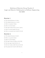 Solutions of Exercise Group Number  Logic and Discrete