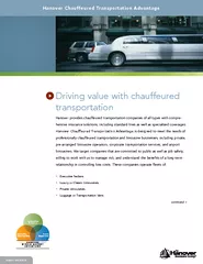 continued Driving value with chauffeured transportatio