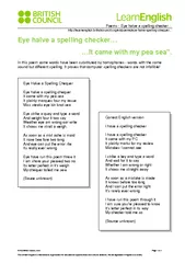 Poems Eye halve a spelling checker httplearnenglish