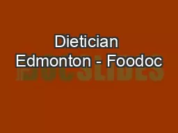 Dietician Edmonton - Foodoc